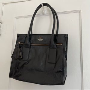 Black leather Kate Spade shoulder bag